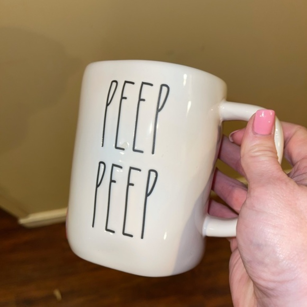 NWT Rae Dunn “Peep Peep” ceramic mug